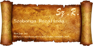 Szobonya Rozalinda névjegykártya
